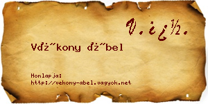 Vékony Ábel névjegykártya